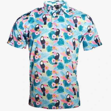 GOLF GODS - GOLF GODS Men's Toucan Cam Cool Tech Performance Golf Polo - The Agora Bangkok